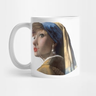 Modern Girl with a Pearl Earring Mug